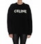 Shop (W) CELINE FW21 オーバーサイズ ロゴ刺繍 ウールセーター - ブラック 2A19R423P-38NO