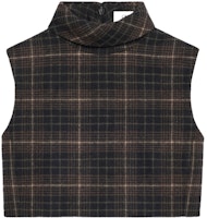(Women) CELINE FW21 Plaid Flannel Cropped Vest Brown 2B543344P-38MD (Women) CELINE FW21 Plaid Flannel Cropped Vest Brown 2B543344P-38MD