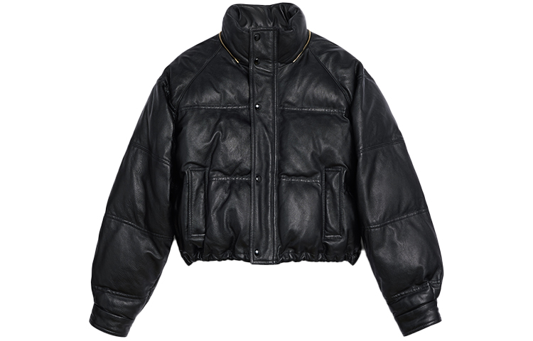 Shop (Women) CELINE FW21 Quilted Lambskin Jacket Black 2EA26978E-38NO