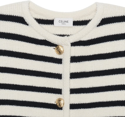 (W) CELINE FW21 Jaket Wol Garis Kancing Beige. 2A98S570P-01OB Sizing (W) CELINE FW21 Jaket Wol Garis Kancing Beige. 2A98S570P-01OB