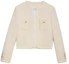Buy (W) セリーヌ FW21 テリー ニット ダブル パッチ ジャケット アイボリー ホワイト. 2V19G764L-97IV