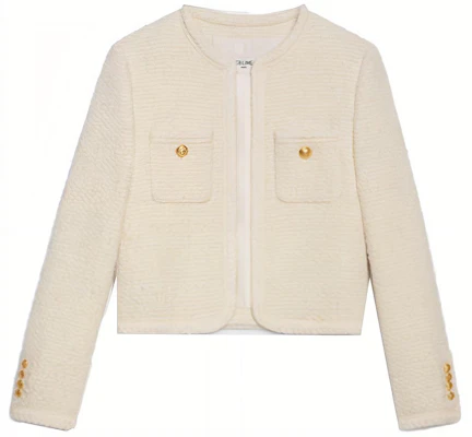 (W) セリーヌ FW21 テリー ニット ダブル パッチ ジャケット アイボリー ホワイト. 2V19G764L-97IV Order (W) セリーヌ FW21 テリー ニット ダブル パッチ ジャケット アイボリー ホワイト. 2V19G764L-97IV