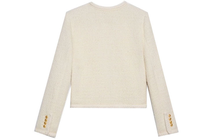 (Women) CELINE FW21 Terry Knit Double Patch Jacket Ivory White. 2V19G764L-97IV 圖 3