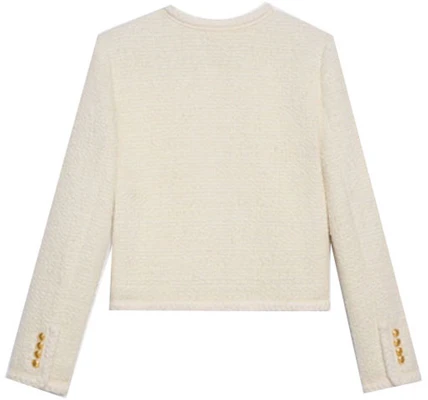 (W) セリーヌ FW21 テリー ニット ダブル パッチ ジャケット アイボリー ホワイト. 2V19G764L-97IV Lookbook (W) セリーヌ FW21 テリー ニット ダブル パッチ ジャケット アイボリー ホワイト. 2V19G764L-97IV