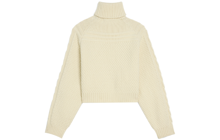 Lookbook (W) CELINE 2021秋冬高领羊绒毛衣 米白色. 2A92P329O-01OW