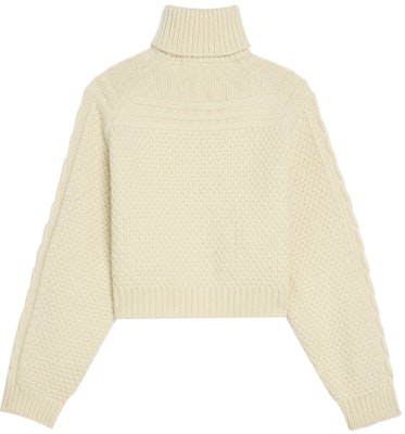 (W) CELINE 2021秋冬高领羊绒毛衣 米白色. 2A92P329O-01OW Lookbook (W) CELINE 2021秋冬高领羊绒毛衣 米白色. 2A92P329O-01OW