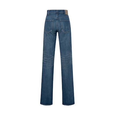 (Women) CELINE FW21 Washed Denim Flared Jeans Women’s Dark Blue 2N269365M-07DU