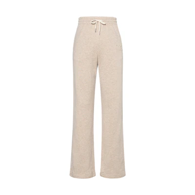 (Women) CELINE FW22 Beige Flared Knit Sweatpants with Logo Embroidery. 2Z211450I-02BG