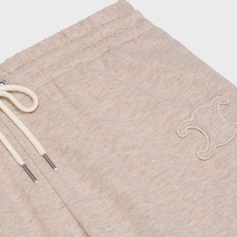 (Women) CELINE FW22  Beige Flared Knit Sweatpants with Logo Embroidery. 2Z211450I-02BG 圖 4
