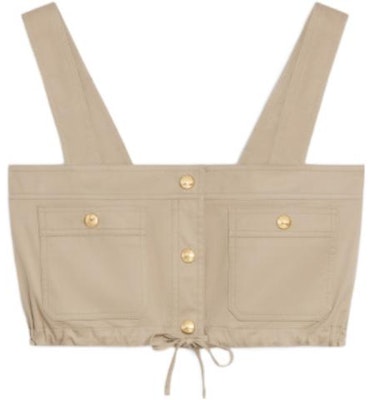 (Women) CELINE FW22 Beige Solid Color Cropped Camisole. 2B590204I-02BG Order (Women) CELINE FW22 Beige Solid Color Cropped Camisole. 2B590204I-02BG