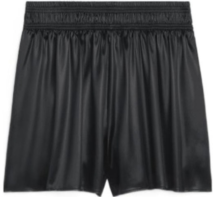 (Women) CELINE FW22 Black Satin Loose Fit Casual Shorts. 2P677199Q-38NO Lookbook (Women) CELINE FW22 Black Satin Loose Fit Casual Shorts. 2P677199Q-38NO