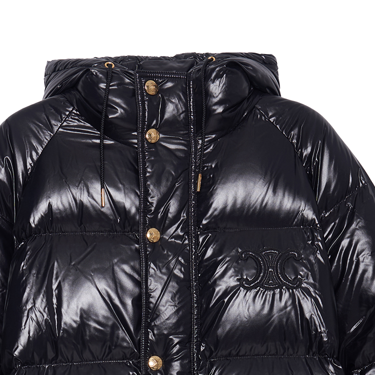 (Women) CELINE FW22  Black Solid Color Down Jacket with Hood 2W659595K-38NO 圖 4