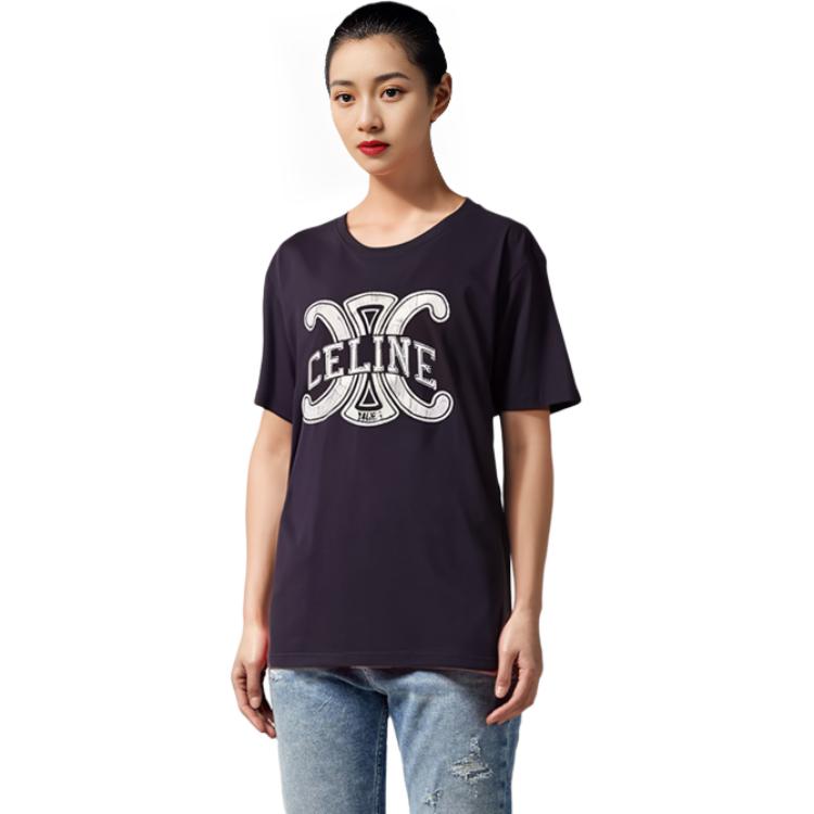 (Women) CELINE FW22  Black Triomphe Logo Print Short Sleeve T-Shirt. 2X56B671Q-38AW 圖 5