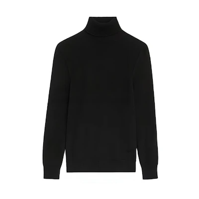(Women) CELINE FW22 Black Turtleneck Knit Sweater Long Sleeve Pullover 2AE27317T-38NO