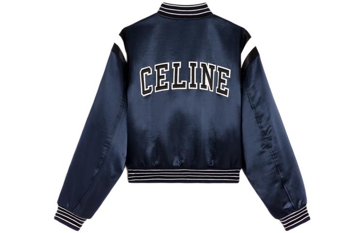 Lookbook (W) CELINE FW22 藍色字母C補丁棒球外套. 2W803532T-07MR