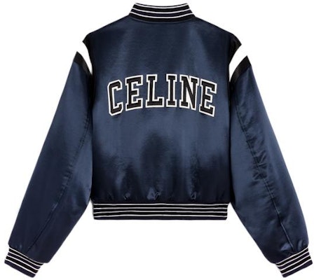 (W) CELINE FW22 藍色字母C補丁棒球外套. 2W803532T-07MR Lookbook (W) CELINE FW22 藍色字母C補丁棒球外套. 2W803532T-07MR
