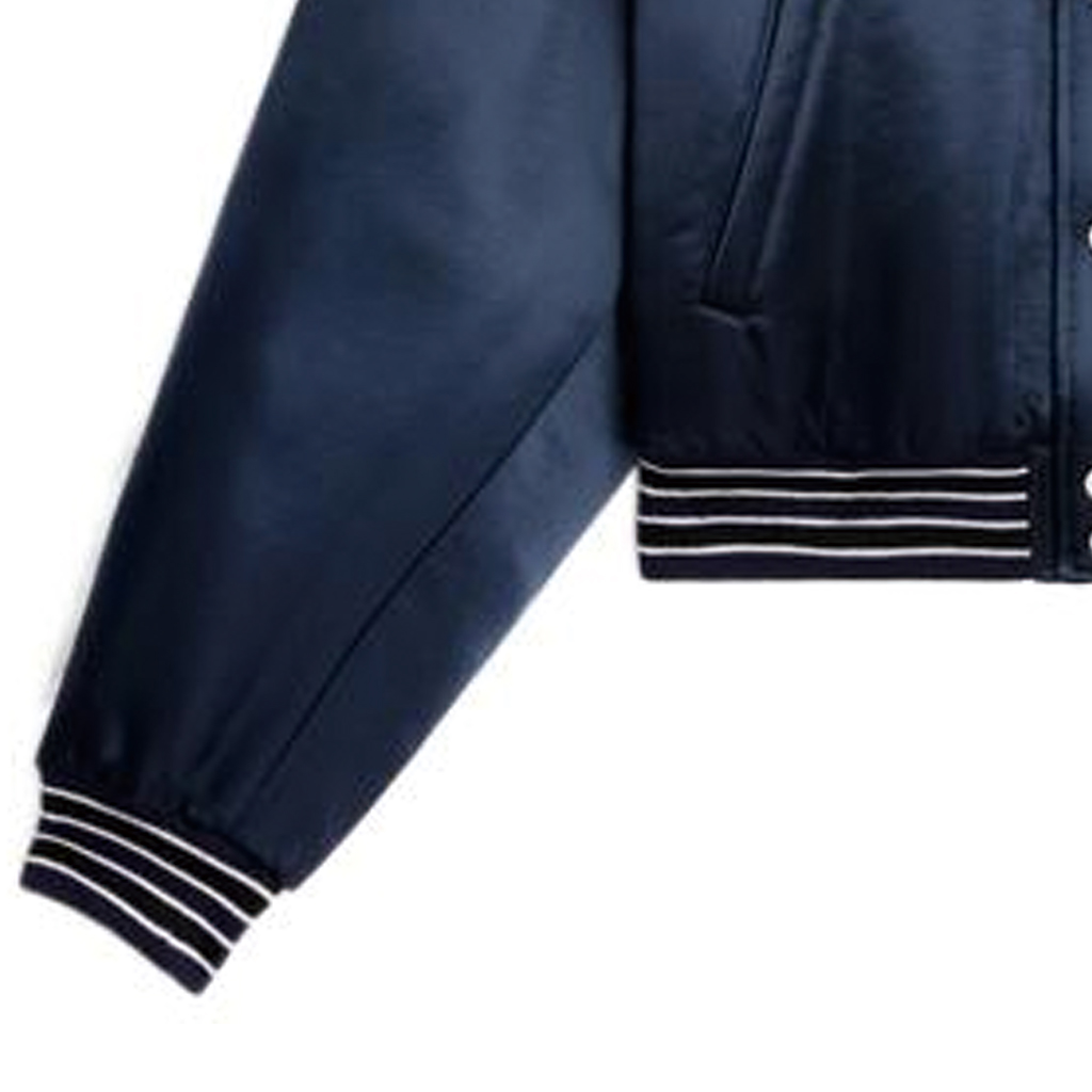 Sizing (W) CELINE FW22 藍色字母C補丁棒球外套. 2W803532T-07MR