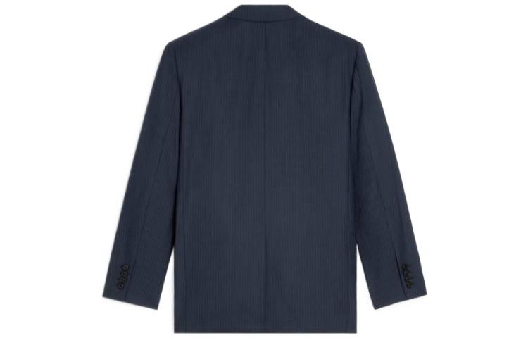 Lookbook (W) CELINE 2022秋冬蓝色条纹双排扣西装外套 2V52F503R-07CG