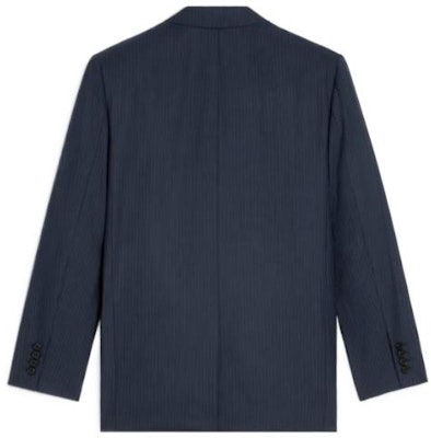 (W) CELINE 2022秋冬蓝色条纹双排扣西装外套 2V52F503R-07CG Lookbook (W) CELINE 2022秋冬蓝色条纹双排扣西装外套 2V52F503R-07CG