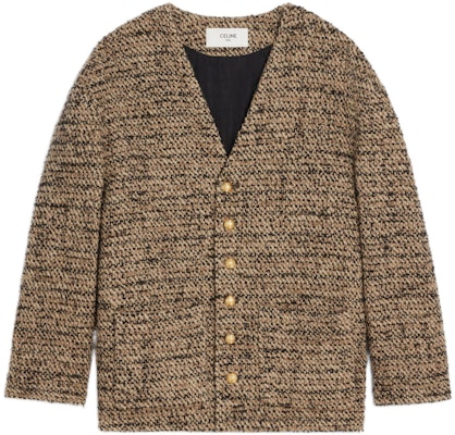 (W) CELINE FW22 棕色羊毛V领长袖开衫毛衣. 2V39J576R-19LE Buy (W) CELINE FW22 棕色羊毛V领长袖开衫毛衣. 2V39J576R-19LE