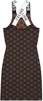 (Women) CELINE FW22 Brown Monogram Sleeveless Dress. 2AG05916T-19BR (Women) CELINE FW22 Brown Monogram Sleeveless Dress. 2AG05916T-19BR