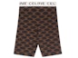 Buy (Women) CELINE FW22 Brown Straight-Fit Casual Shorts with Logo Print. 2AG01916T-19BR