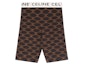 Lookbook (Women) CELINE FW22 Brown Straight-Fit Casual Shorts with Logo Print. 2AG01916T-19BR