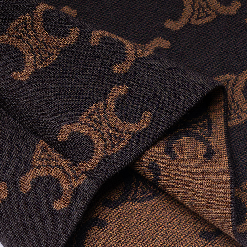 Purchase (Women) CELINE FW22  Brown Straight-Fit Casual Shorts with Logo Print. 2AG01916T-19BR