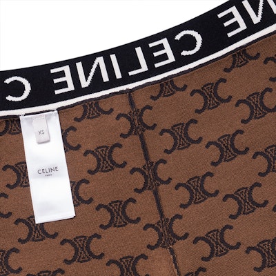 (Women) CELINE FW22 Brown Straight-Fit Casual Shorts with Logo Print. 2AG01916T-19BR Sizing (Women) CELINE FW22 Brown Straight-Fit Casual Shorts with Logo Print. 2AG01916T-19BR