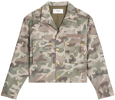 (Women) CELINE FW22 Camouflage Cotton Short Jacket. 2W885161U-31CI Buy (Women) CELINE FW22 Camouflage Cotton Short Jacket. 2W885161U-31CI