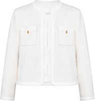 (Women) CELINE FW22 Chalk White Casual Long Sleeve Jacket Cardigan. 2V71I052R-01RD (Women) CELINE FW22 Chalk White Casual Long Sleeve Jacket Cardigan. 2V71I052R-01RD