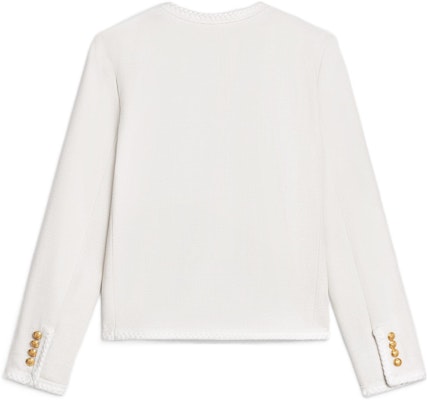 (Women) CELINE FW22 Chalk White Casual Long Sleeve Jacket Cardigan. 2V71I052R-01RD Lookbook (Women) CELINE FW22 Chalk White Casual Long Sleeve Jacket Cardigan. 2V71I052R-01RD