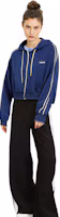 Purchase (Women) CELINE FW22 Cropped Logo Embroidered Sweatshirt Blue. 2Y04A121O-07OW