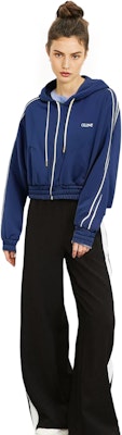 (Women) CELINE FW22 Cropped Logo Embroidered Sweatshirt Blue. 2Y04A121O-07OW Purchase (Women) CELINE FW22 Cropped Logo Embroidered Sweatshirt Blue. 2Y04A121O-07OW