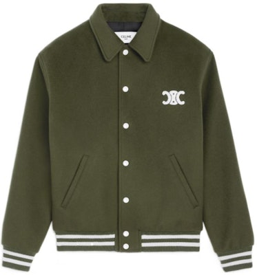 (W) CELINE FW22 Jaket Hijau dengan Hoodie Lepas dan Logo Patch. 2V49I6700-31FS Shop (W) CELINE FW22 Jaket Hijau dengan Hoodie Lepas dan Logo Patch. 2V49I6700-31FS