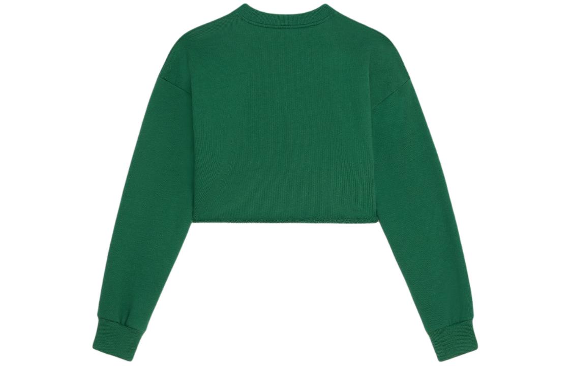 Lookbook (W) Sudadera Cropped Manga Larga Estampado Letras Verde CELINE FW22. 2Y796670Q-30IW