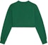 Lookbook (Women) CELINE FW22 Green Letter Print Cropped Long Sleeve Sweatshirt. 2Y796670Q-30IW