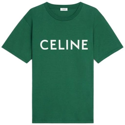 (W) CELINE FW22 Kaos Oversized Katun Hijau dengan Logo Cetak. 2X764671Q-30IW Buy (W) CELINE FW22 Kaos Oversized Katun Hijau dengan Logo Cetak. 2X764671Q-30IW