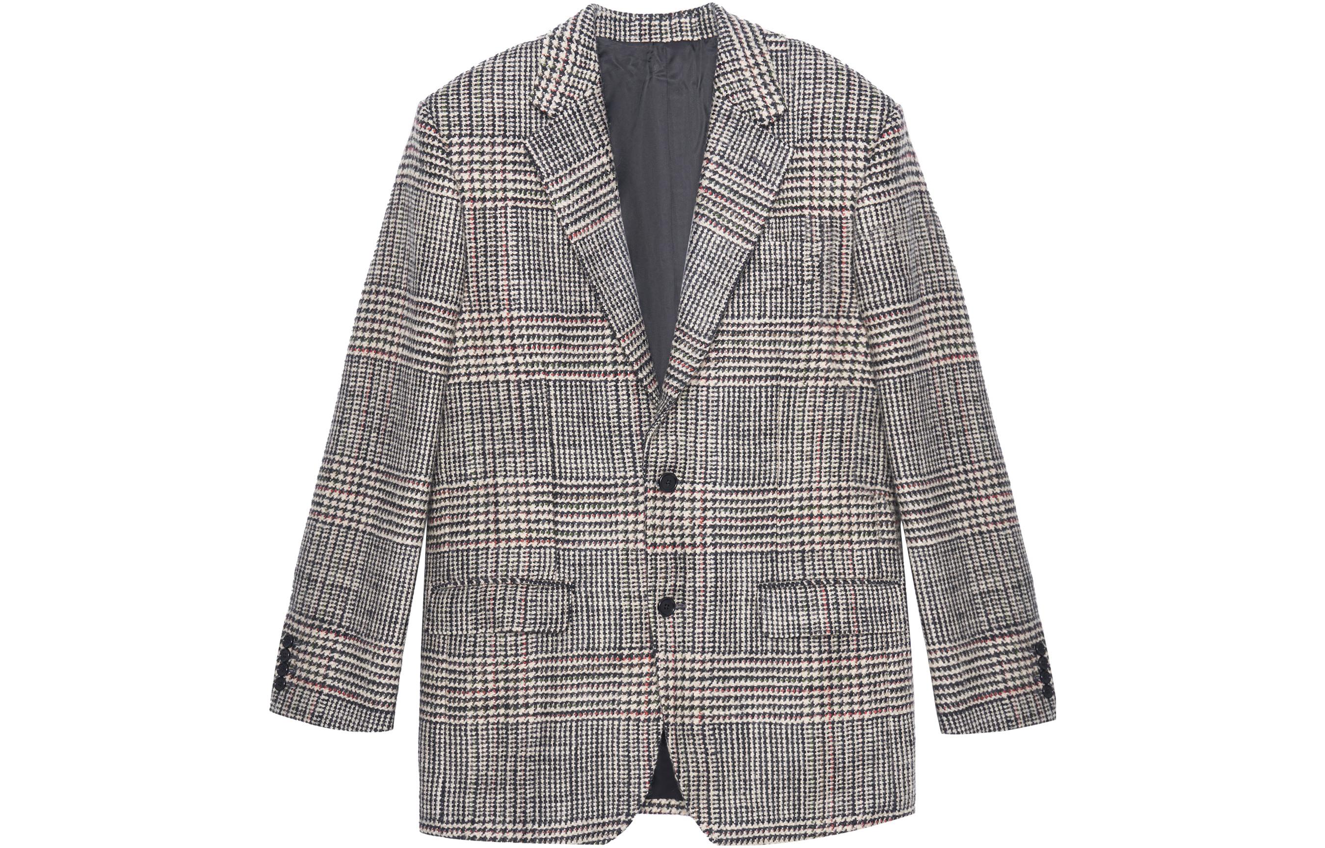 (Women) CELINE FW22  Grey Plaid Single-Breasted Loose Blazer Jacket. 2V71K433S-39NL 圖 2