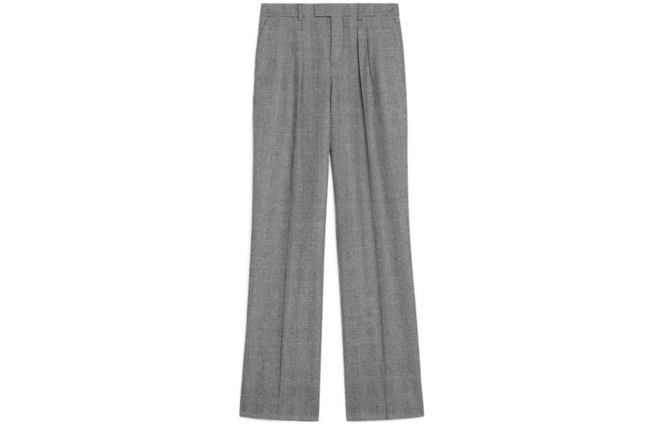 (Women) CELINE FW22  Grey Ribbed Pocket Straight-Leg Casual Pants 2P666759O-01KC