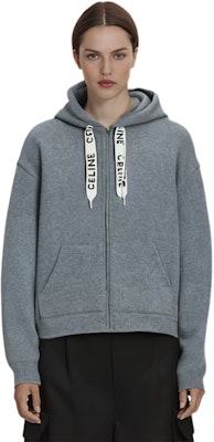 (W) CELINE FW22 灰色拉鍊連帽外套,附口袋與長袖設計。 2A77O402P-09GM Shop (W) CELINE FW22 灰色拉鍊連帽外套,附口袋與長袖設計。 2A77O402P-09GM