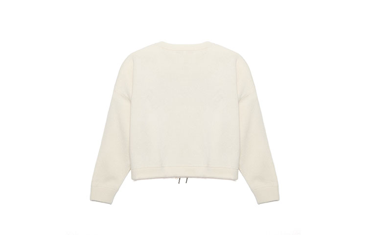 Lookbook (Women) CELINE FW22  Letter Print Cropped Knit Sweater - Off White 2A11V402P-01OW