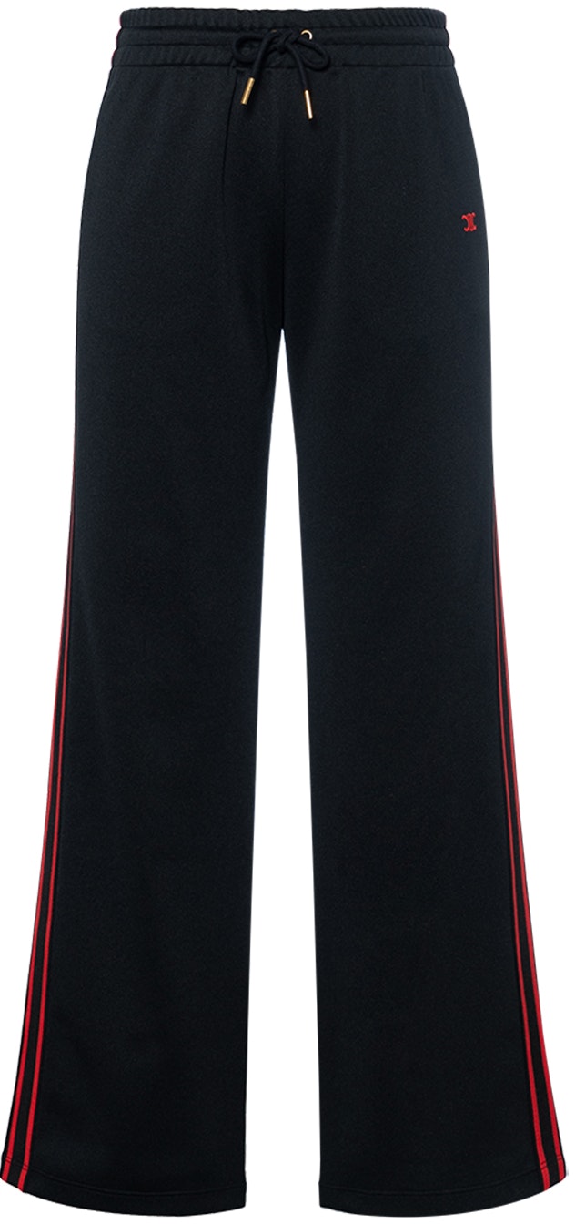 women-celine-fw-22-logo-embroidered-knitted-track-pants-black-red-2-z344121-o-38-br