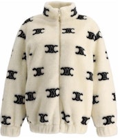 (Women) CELINE FW22 Logo Jacquard Zip-Up Jacket - White 2Y983389U-01OB (Women) CELINE FW22 Logo Jacquard Zip-Up Jacket - White 2Y983389U-01OB