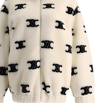 (Women) CELINE FW22 Logo Jacquard Zip-Up Jacket - White 2Y983389U-01OB Shop (Women) CELINE FW22 Logo Jacquard Zip-Up Jacket - White 2Y983389U-01OB