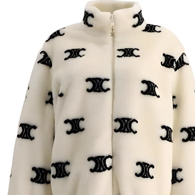 Details for (Women) CELINE FW22  Logo Jacquard Zip-Up Jacket - White 2Y983389U-01OB