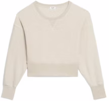 (Women) CELINE FW22 Pullover Sweatshirt Vanilla Color Cotton Crewneck 2Y758953Q-01VA (Women) CELINE FW22 Pullover Sweatshirt Vanilla Color Cotton Crewneck 2Y758953Q-01VA