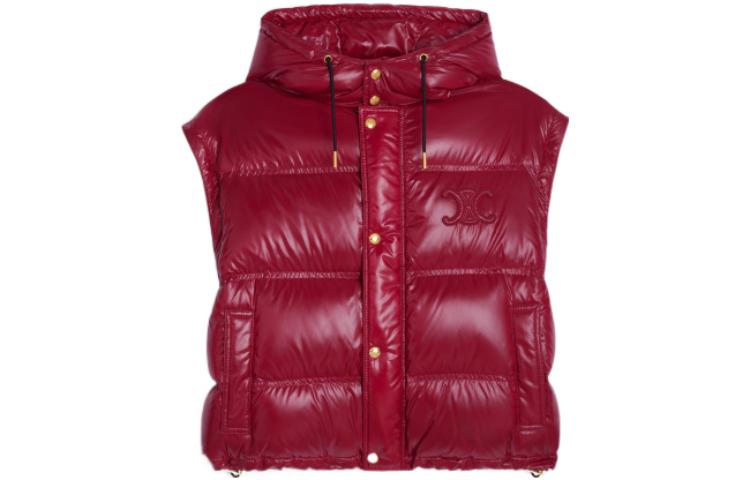 (Women) CELINE FW22  Red Lightweight Hooded Down Jacket with Detachable Design 2W661595K-28LB 圖 4