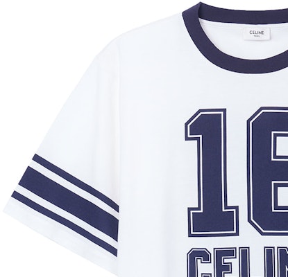 (Women) CELINE FW22 Short Sleeve Crop Top Navy with Colorblock Letter Print 2X09D671Q-01MA Shop (Women) CELINE FW22 Short Sleeve Crop Top Navy with Colorblock Letter Print 2X09D671Q-01MA