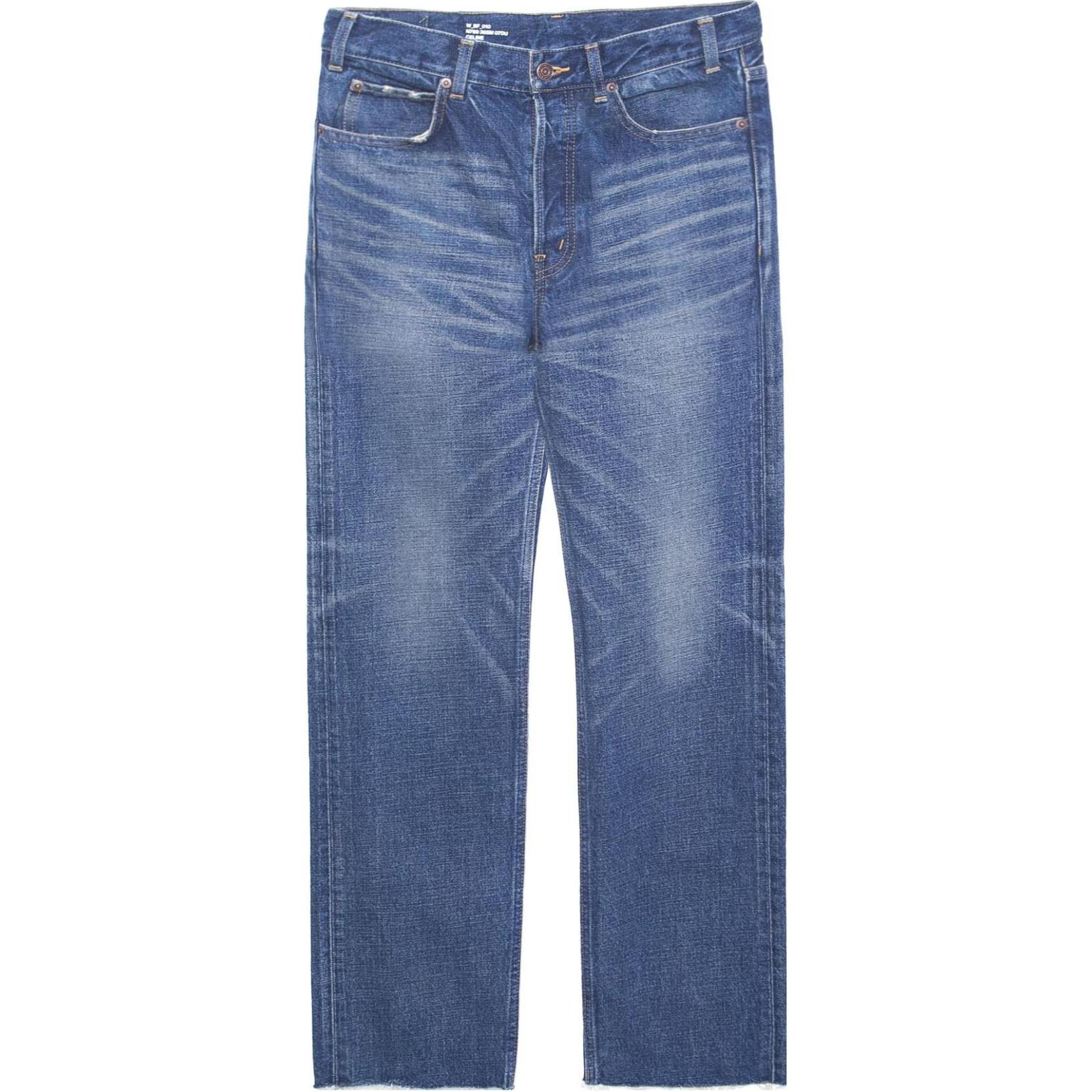 (Women) CELINE FW22  Straight-Leg Mid-Rise Blue Denim Jeans. 2N799365M-07DU